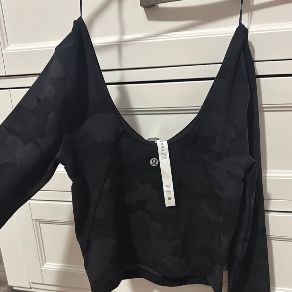 lululemon athletica Black Fitted Long Sleeve Bodysuit